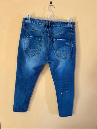 Jeans Live Uomo Slim Fit Strappati Blu Tg 42