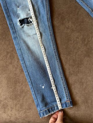 Jeans Live Uomo Slim Fit Strappati Blu Tg 42