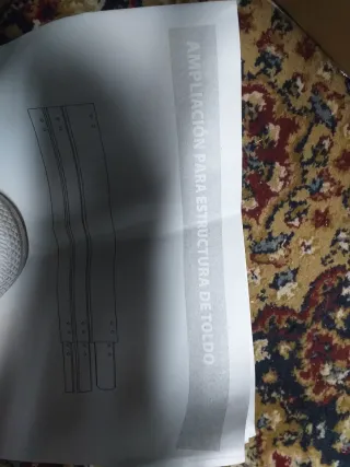 Alargo toldo articulado 1m