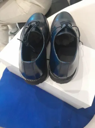 Exton scarpe uomo pelle blu n.39