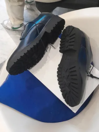 Exton scarpe uomo pelle blu n.39