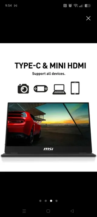 MSI Optix MAG161V Monitor Portátil 15.6 FHD
