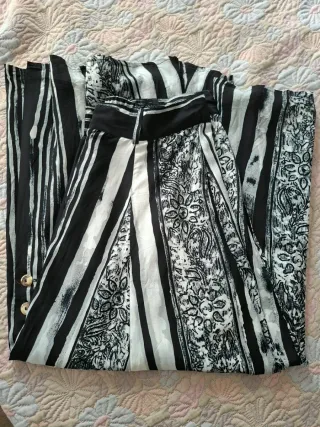 Saia Longa Boho-Chic Listrada viscose size 42