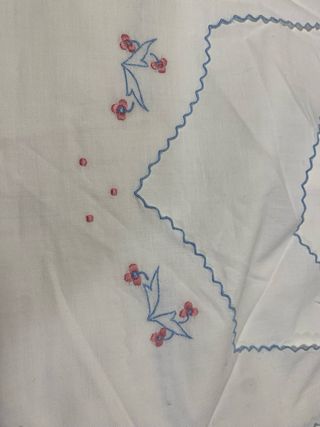 Camicia da notte vintage cotone ricamata