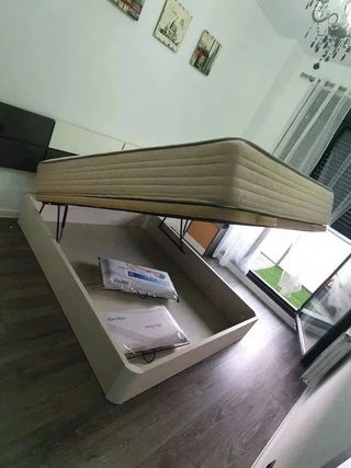 somier tapizado +  patas canapes abatibles y camas