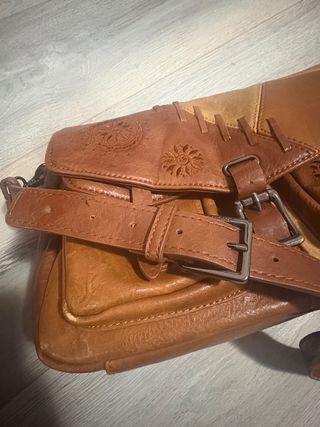 Bolso bandolera Desigual cuero patchwork