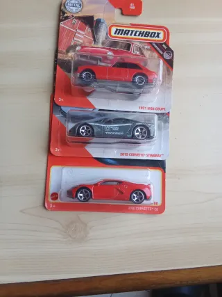 Lote 3 Coches Matchbox: MGB, Corvette