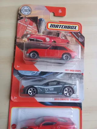 Lote 3 Coches Matchbox: MGB, Corvette