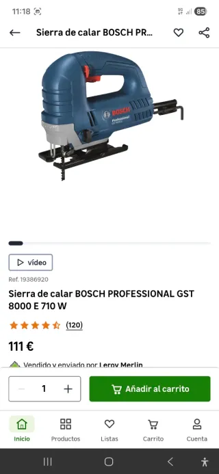 BOSCH SIERRA CALADORA GST 8000 E PROFESIONAL