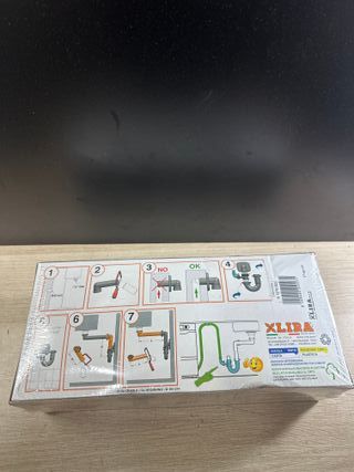 Sifón ahorrador de espacio con conexión