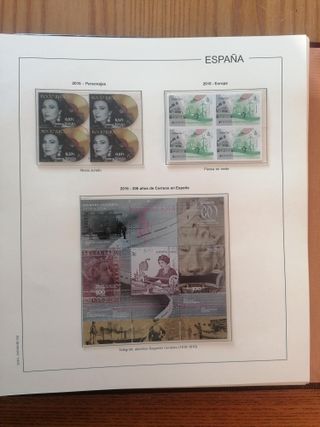 SELLOS ESPAÑA AÑO 2016**MNH. BLOQUE DE 4. HOJAS ED