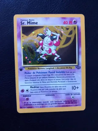 Sr Mime holo jungla 1ed carta Pokemon español
