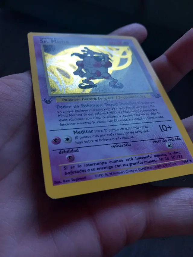 Sr Mime holo jungla 1ed carta Pokemon español