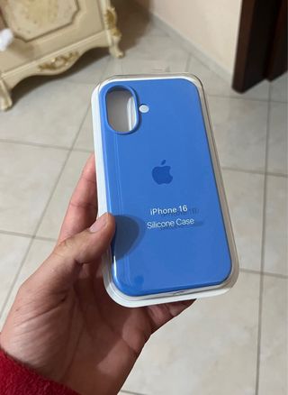 Cover iPhone 16 Silicone Case Blu