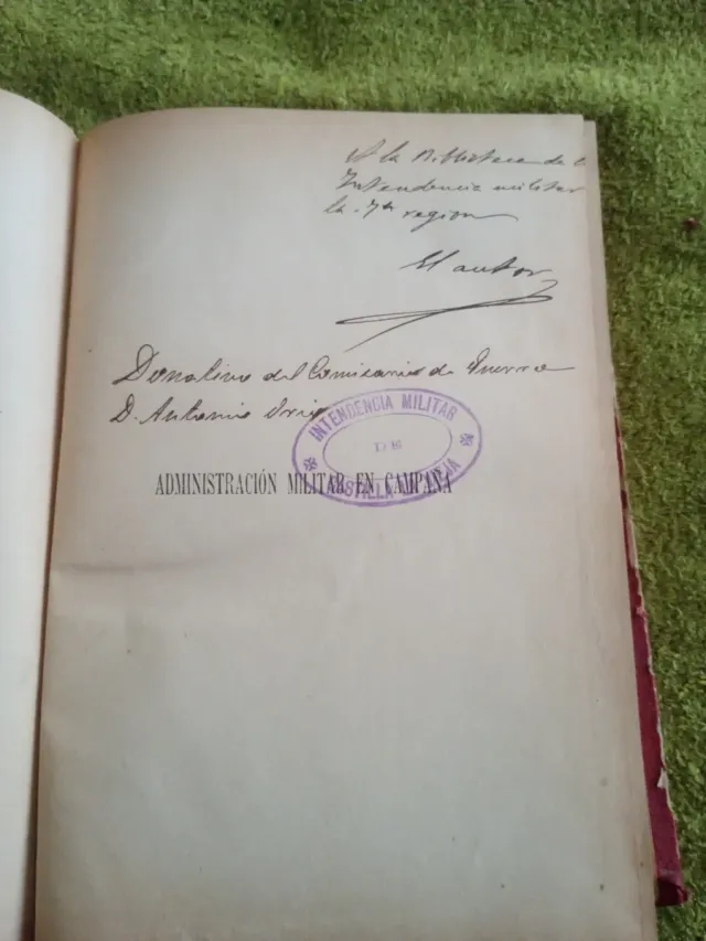 Libro Administración militar en campaña