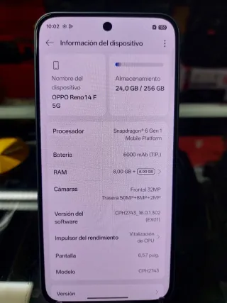Oppo Reno 14 F 5G 256GB