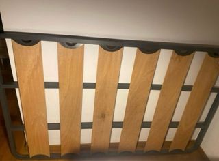 Somier 120x190 láminas madera y metal