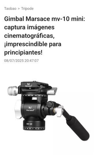 Trípode Marsace PT-15 Carbono + Cabezal MV-10