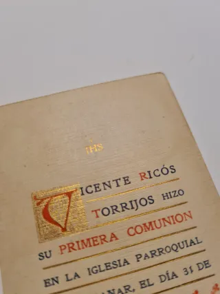 Estampa religiosa, año 1914