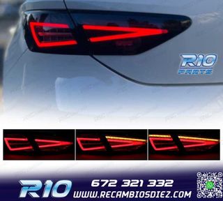 PILOTOS SEAT LEON 3 5F 12-20 DINÁMICO LED NEGRO OEM HALOGEN