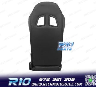 ASIENTO DEPORTIVO SEMI BAQUET UNIVERSAL LOOK SPARCO CUERO NE