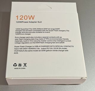 Cargador Rápido 120W Universal + Cable USB-C