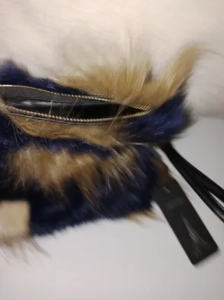 Bolso de pelo multicolor