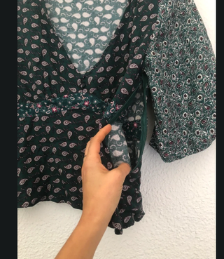 Blusa verde estampada