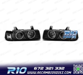 FAROS BMW E36 90-99 CCFL OJOS ANGEL FONDO NEGRO