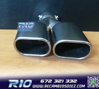 COLA ESCAPE DOBLE RECTANGULAR ACERO INOX