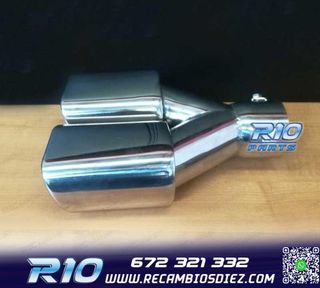 COLA ESCAPE DOBLE RECTANGULAR ACERO INOX