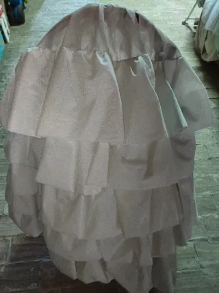 Cancán de fallera blanco 85 cm de largo