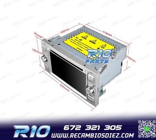 RADIO GPS ANDROID 12 PARA FORD FOCUS C-MAX FIESTA GALAXY KUG