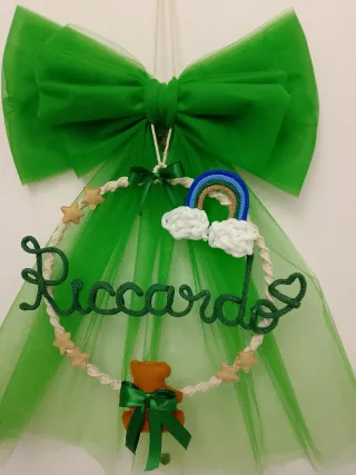 Fiocco nascita personalizzato Riccardo