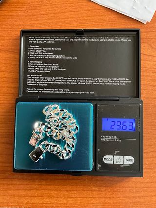 Bracciale Uomo Argento Maglia Largo 10 mm lungo 20