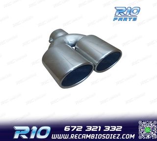 COLA ESCAPE DOBLE OVALADA ACERO INOX