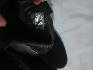 Botas camurça pretas com brilho