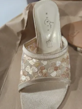 Sandalias de verano Maria Mare Beige/Oro