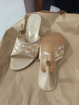 Sandalias de verano Maria Mare Beige/Oro