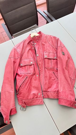 Chaqueta Piel Belstaff Gangster Roja