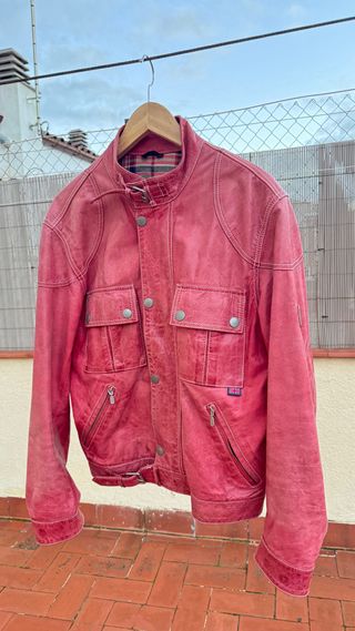 Chaqueta Piel Belstaff Gangster Roja