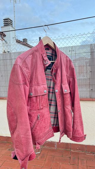 Chaqueta Piel Belstaff Gangster Roja