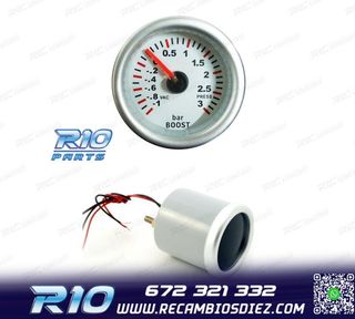 RELOJ PRESIÓN TURBO FONDO BLANCO ILUMINADO