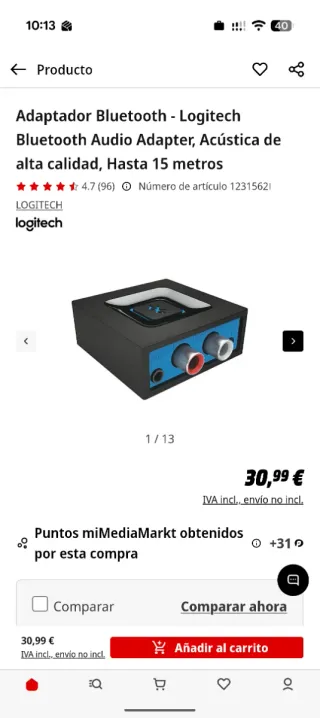 Receptor Bluetooth Logitech