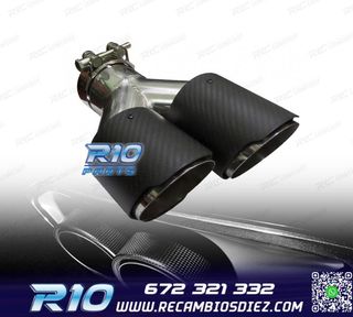 COLA ESCAPE CARBONO DOBLE IZQUIERDA