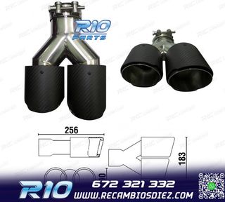 COLA ESCAPE CARBONO DOBLE IZQUIERDA