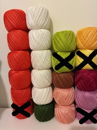 Ovillos de perle Rubi Oro grosor 5, precio unidad