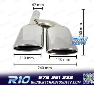 COLAS ESCAPE ESPECIFICA MERCEDES CLASE C W204 07-15 LOOK AMG