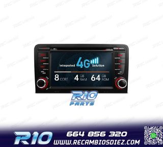 RADIO GPS ANDROID 12 AUDI A3 8P 8PA S3 RS3 03-12