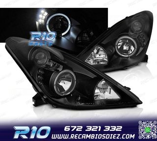 FAROS PARA TOYOTA CELICA T23 99-05 OJOS ANGEL NEGROS